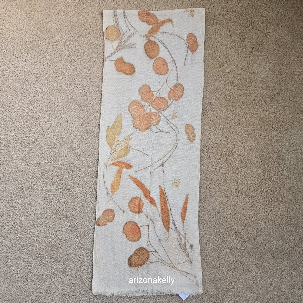 NWT Handmade Wool Scarf Made With Botanical Dye Eco Earth Mayumix - Picture 3 of 11